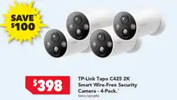 Harvey Norman TP-Link Tapo C425 2K Smart Wire-Free Security Camera - 4-Pack offer