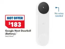 Harvey Norman Google Nest Doorbell offer