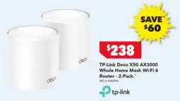 Harvey Norman TP-Link Deco X50 AX3000 Whole Home Mesh Wi-Fi 6 Router - 2-Pack offer