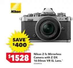 Harvey Norman Nikon Z fc Mirrorless Camera with Z DX 16-50mm VR SL Lens offer