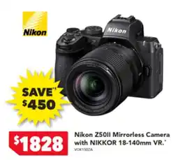 Harvey Norman Nikon Z50ll Mirrorless Camera ith NIKKOR 18-140mm VR offer