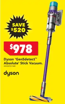 Harvey Norman Dyson 'Gen5detec Absolute' Stick Vacuum offer