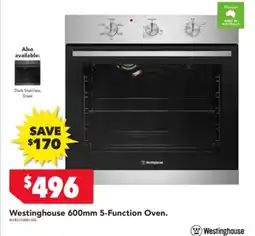 Harvey Norman Westinghouse 600mm 5-Function Oven offer