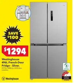 Harvey Norman Westinghouse 496L French-Door Fridge - Silver offer