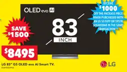 Harvey Norman LG 83" G5 OLED evo Al Smart TV offer