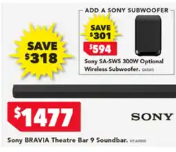 Harvey Norman Sony BRAVIA Theatre Bar 9 Soundbar offer