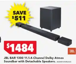 Harvey Norman JBL BAR 1300 11.1.4-Channel Dolby Atmos Soundbar with Detachable Speakers offer