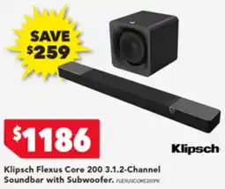 Harvey Norman Klipsch Flexus Core 200 3.1.2-Channel Soundbar with Subwoofer offer
