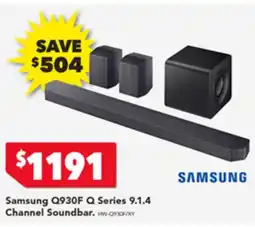 Harvey Norman Samsung Q930F Q Series 9.1.4 Channel Soundbar offer