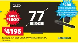 Harvey Norman Samsung 77" S90F OLED 4K* Vision Al Smart TV offer