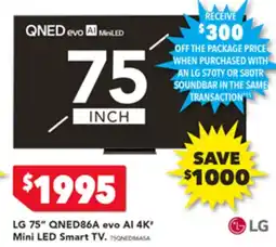 Harvey Norman LG Samsung 75" QN70F Neo QLED 4K* SAMSUNG Mini LED Smart AI TV. offer
