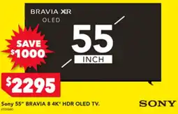Harvey Norman Sony 55" BRAVIA 8 4K HDR OLED TV offer