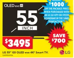 Harvey Norman LG 55" G5 OLED evo 4K Smart TV offer