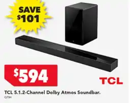 Harvey Norman TCL 5.1.2-Channel Dolby Atmos Soundbar offer