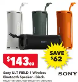 Harvey Norman Sony ULT FIELD 1 Wireless Bluetooth Speaker - Black offer