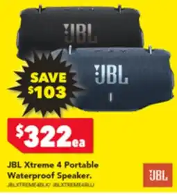Harvey Norman JBL Xtreme 4 Portable Waterproof Speaker offer