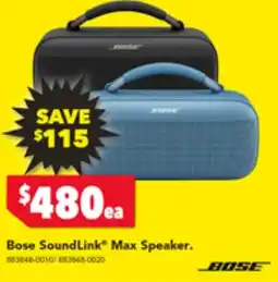 Harvey Norman Bose SoundLink® Max Speaker offer