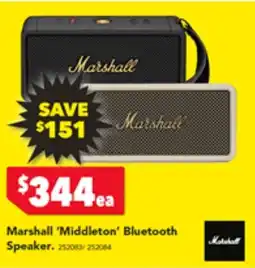 Marshall 'Middleton' Bluetooth Speaker