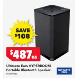 Harvey Norman Ultimate Ears HYPERBOOM Portable Bluetooth Speaker offer