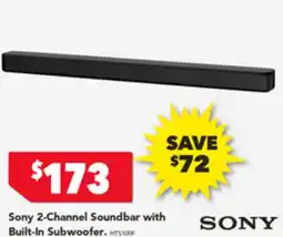 Harvey Norman Sony 2-Channel Soundbar with Built-In Subwoofer offer