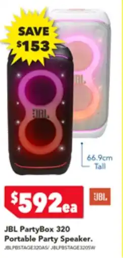 Harvey Norman JBL PartyBox 320 Portable Party Speaker offer
