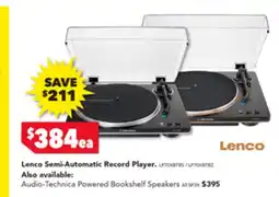 Harvey Norman Lenco Semi-Automatic Record Player offer