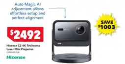 Harvey Norman Hisense C2 4K Trichroma Laser Mini Projector offer