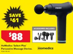 Harvey Norman HoMedics 'Select Plus' Percussive Massage Device offer