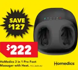Harvey Norman HoMedics 3 in 1 Pro Foot Massager with Heat offer