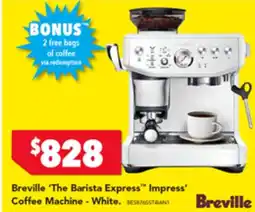 Harvey Norman Breville 'The Barista Express™ Impress' Coffee Machine - white offer