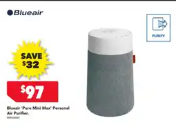 Harvey Norman Blueair 'Pure Mini Max' Personal Air Purifier offer