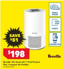 Harvey Norman Breville 'the Smart AirTM Viral Protect Plus' Compact Air Purifier offer