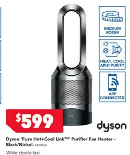 Harvey Norman Dyson 'Pure Hot+Cool Link™ Purifier Fan Heater - Black/Nickel. offer