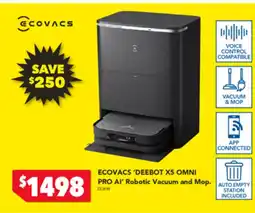 Harvey Norman ECOVACS 'DEEBOT X5 OMNI PRO Al' Robotic Vacuum and Mop. offer