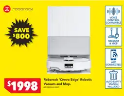 Harvey Norman Roborock 'Qrevo Edge' Robotic Vacuum and Mop offer