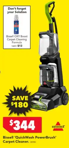Harvey Norman Bissell QuickWash PowerBrush Carpet Cleaner offer