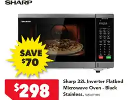 Harvey Norman Sharp 32L Inverter Flatbed Microwave Oven - Black Stainless offer