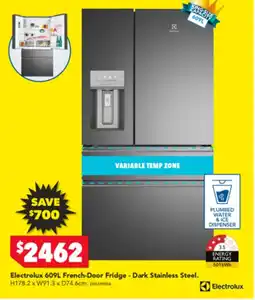 Harvey Norman Electrolux 609L French-Door Fridge - Dark Stainless Steel offer