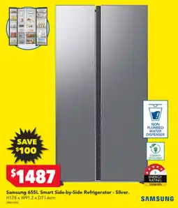 Harvey Norman Samsung 655L Smart Side-by-Side Refrigerator - Silver offer