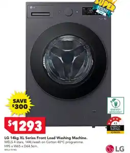 Harvey Norman LG 14kg XL Series Front Load Washing Machine offer