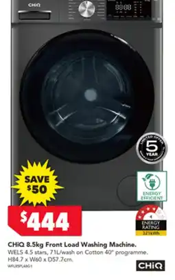 Harvey Norman CHIQ 8.5kg Front Load Washing Machine. offer