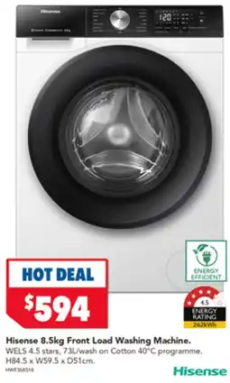 Harvey Norman Hisense 8.5kg Front Load Washing Machine. offer