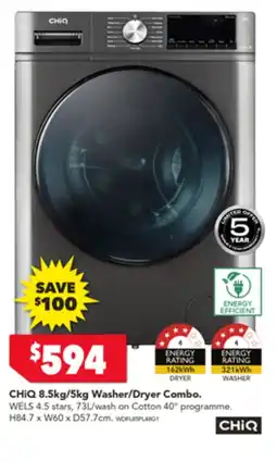 Harvey Norman CHIQ 8.5kg/5kg Washer/Dryer Combo offer