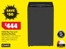 Harvey Norman CHIQ 8kg Top Load Washing Machine. offer