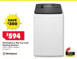 Harvey Norman Westinghouse 8kg Top Load Washing Machine offer