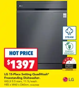 Harvey Norman LG 15-Place Setting QuadWash Freestanding Dishwasher offer