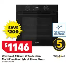Harvey Norman Whirlpool 600mm W-Collection Multi-Function Hybrid Clean Oven offer