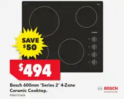 Harvey Norman Bosch 600mm 'Series 2' 4-Zone Ceramic Cooktop offer