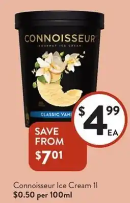 Foodworks Connoisseur Ice Cream offer