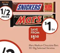 Foodworks Mars Medium Chocolate Bars Selected Varieties offer